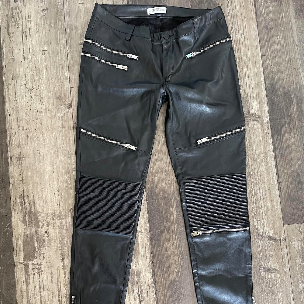 Zara Leather Pants, Like New, rock & roll vibes, blogger vibes, great w sweaters